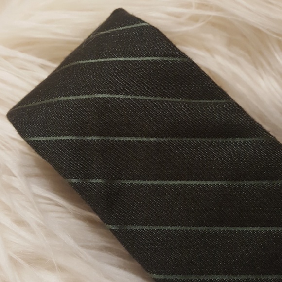 Calvin Klein forest green striped tie - Picture 2 of 4